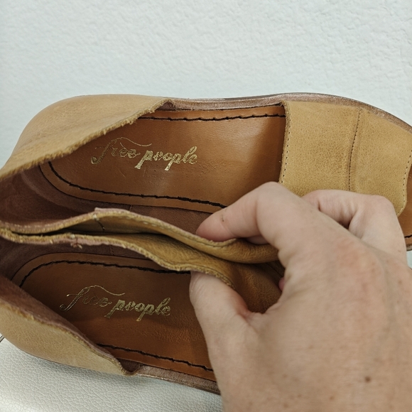 Free People Mont Blanc D’Orsays Sandal Shoe Brown Slip On Women's 7 US Flat - Picture 9 of 15